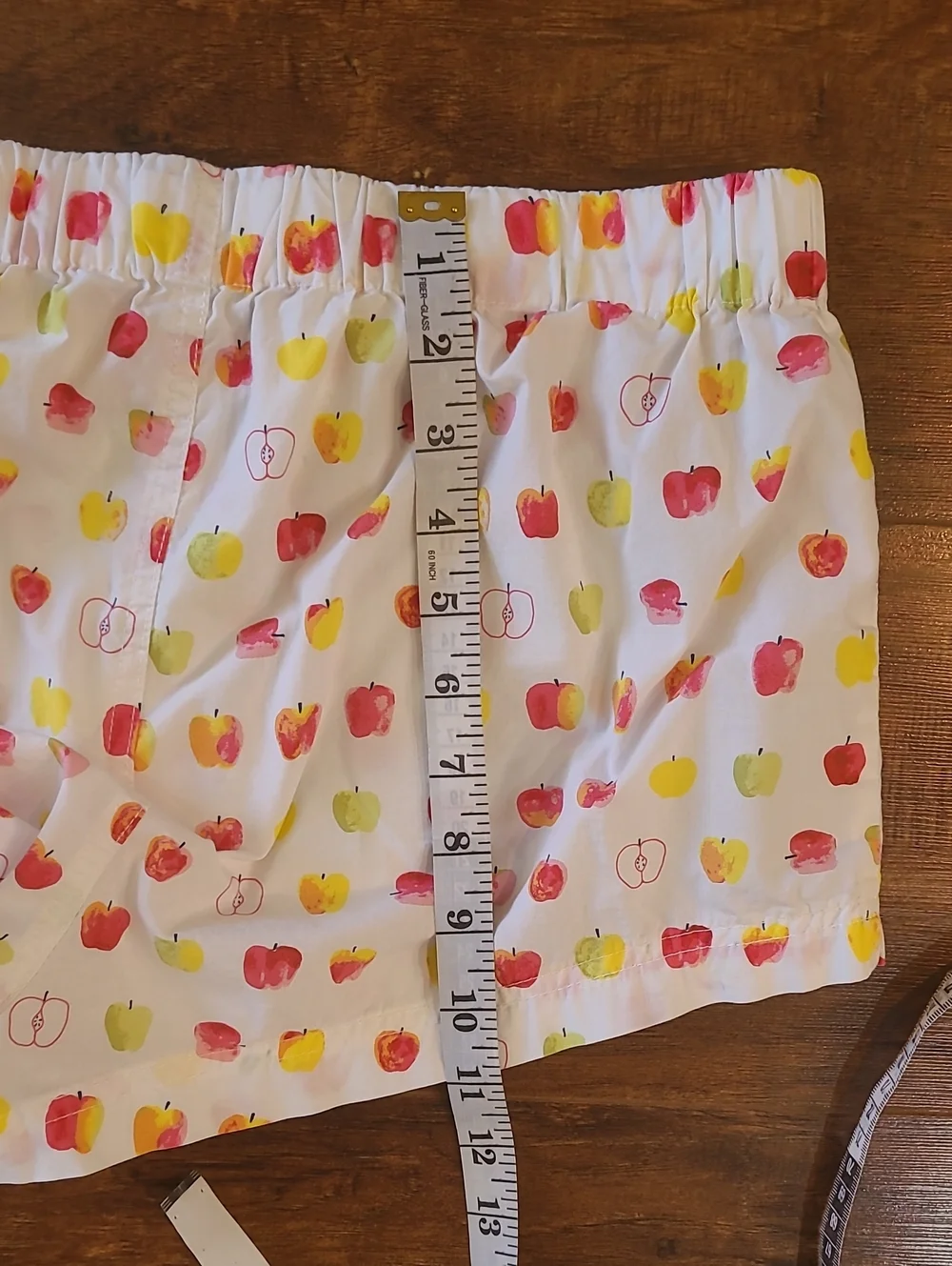 J. Crew White Boxers with Red and Yellow Apple Print